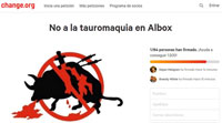 no a la tauromaquia en Albox